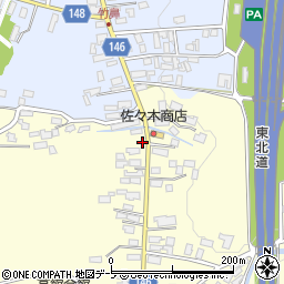 青森県黒石市高舘甲花岡6周辺の地図