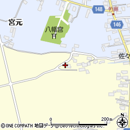 青森県黒石市高舘甲花岡28周辺の地図