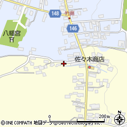 青森県黒石市高舘甲花岡2周辺の地図