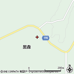 青森県鰺ヶ沢町（西津軽郡）深谷町（黒森）周辺の地図