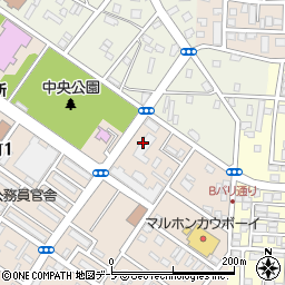 三沢市役所　中央保育所周辺の地図