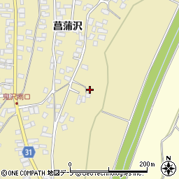 青森県弘前市鬼沢菖蒲沢204周辺の地図