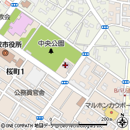 三沢市立図書館周辺の地図