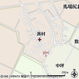 青森県黒石市西馬場尻派村22-1周辺の地図