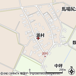 青森県黒石市西馬場尻派村22周辺の地図