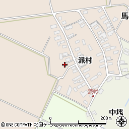 青森県黒石市西馬場尻派村8周辺の地図