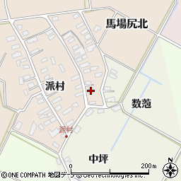 青森県黒石市西馬場尻派村40周辺の地図