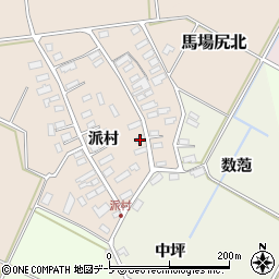 青森県黒石市西馬場尻派村27周辺の地図