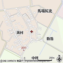 青森県黒石市西馬場尻派村37周辺の地図