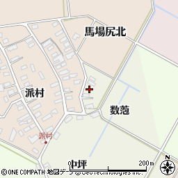 青森県黒石市東馬場尻数萢周辺の地図