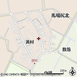 青森県黒石市西馬場尻派村28周辺の地図