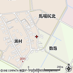 青森県黒石市西馬場尻派村35周辺の地図