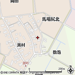 青森県黒石市西馬場尻派村33周辺の地図