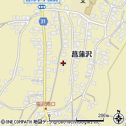 青森県弘前市鬼沢菖蒲沢186周辺の地図