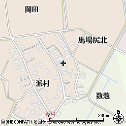 青森県黒石市西馬場尻派村32周辺の地図