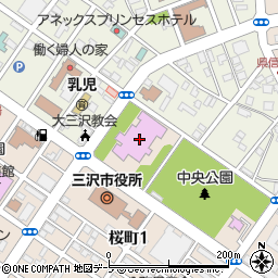 三沢市公会堂　大ホール周辺の地図