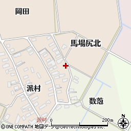 青森県黒石市西馬場尻派村34周辺の地図