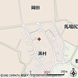 青森県黒石市西馬場尻派村4周辺の地図