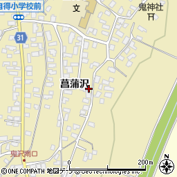 青森県弘前市鬼沢菖蒲沢34周辺の地図