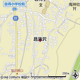 青森県弘前市鬼沢菖蒲沢周辺の地図