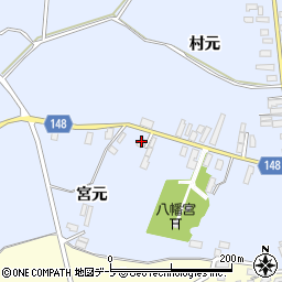 青森県黒石市竹鼻宮元7周辺の地図