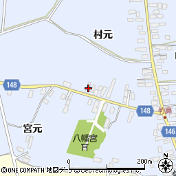青森県黒石市竹鼻村元112-1周辺の地図