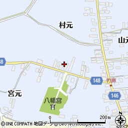 青森県黒石市竹鼻村元111周辺の地図