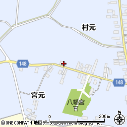 青森県黒石市竹鼻村元72周辺の地図
