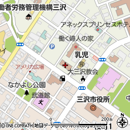 三沢市役所　三沢キッズセンターそらいえ・ファミリーサポートセンター周辺の地図