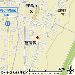 青森県弘前市鬼沢菖蒲沢132周辺の地図