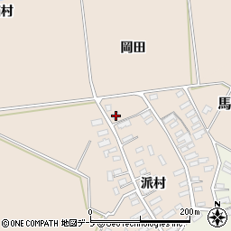 青森県黒石市西馬場尻派村16周辺の地図