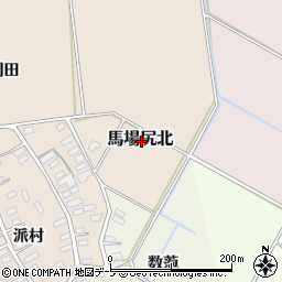 青森県黒石市馬場尻北周辺の地図