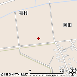 青森県黒石市西馬場尻稲村周辺の地図