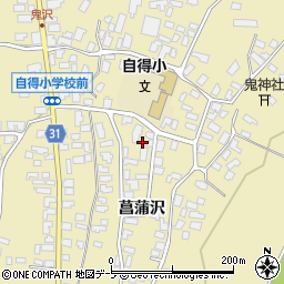 青森県弘前市鬼沢菖蒲沢121周辺の地図