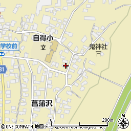 青森県弘前市鬼沢菖蒲沢156周辺の地図