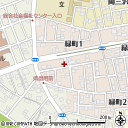 〒033-0032 青森県三沢市緑町の地図