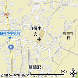 弘前市立自得小学校周辺の地図