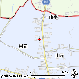 青森県黒石市竹鼻村元97-2周辺の地図