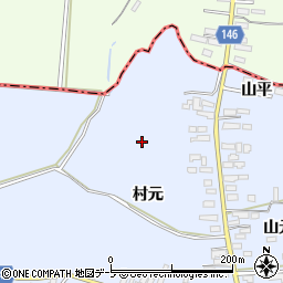 青森県黒石市竹鼻村元周辺の地図