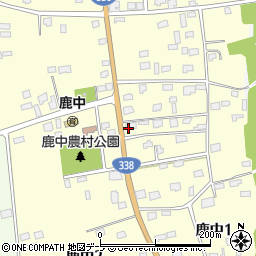 青森県三沢市鹿中周辺の地図