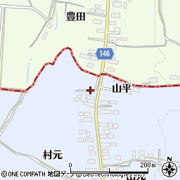 青森県黒石市竹鼻村元3周辺の地図