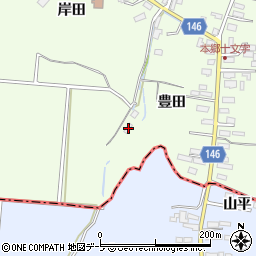 青森県青森市浪岡大字本郷豊田37周辺の地図