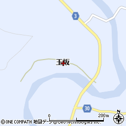 青森県西津軽郡鰺ヶ沢町芦萢町玉坂周辺の地図