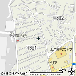 青森県三沢市平畑周辺の地図