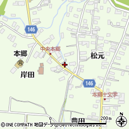 浪岡本郷郵便局周辺の地図