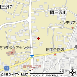 青森県三沢市岡三沢4丁目121-1周辺の地図