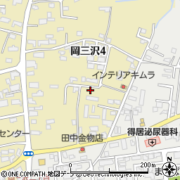 青森県三沢市岡三沢4丁目129-9周辺の地図