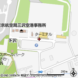 三沢空港ターミナル出発口周辺の地図