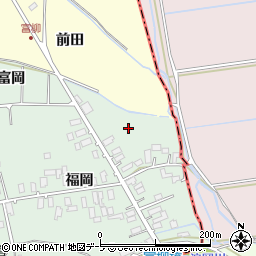 青森県藤崎町（南津軽郡）富柳（福岡）周辺の地図