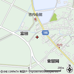 青森県青森市浪岡大字吉内（富田）周辺の地図